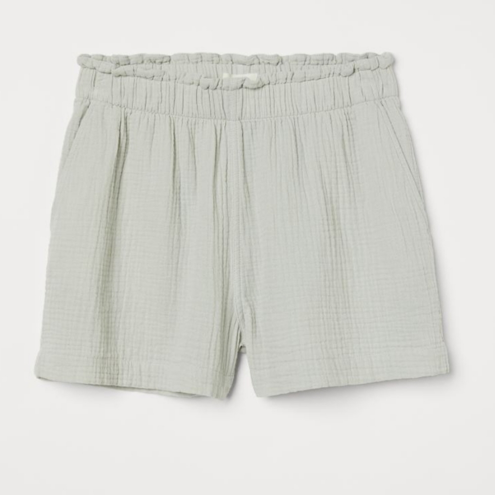 Shorts Sage Color Stretch Waist